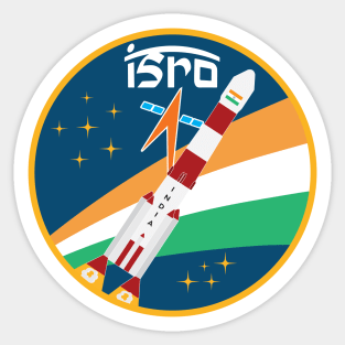 ISRO Indian Space Research PSLV Rocket Space Design Sticker